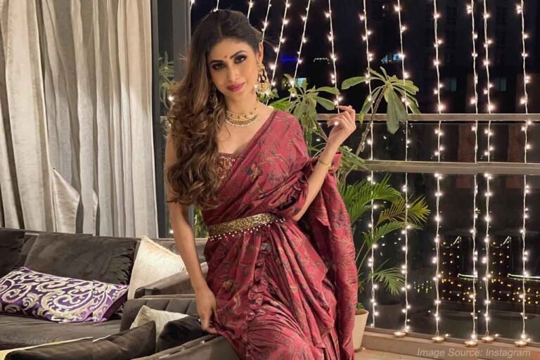 Mouni Roy's new Indo western saree look