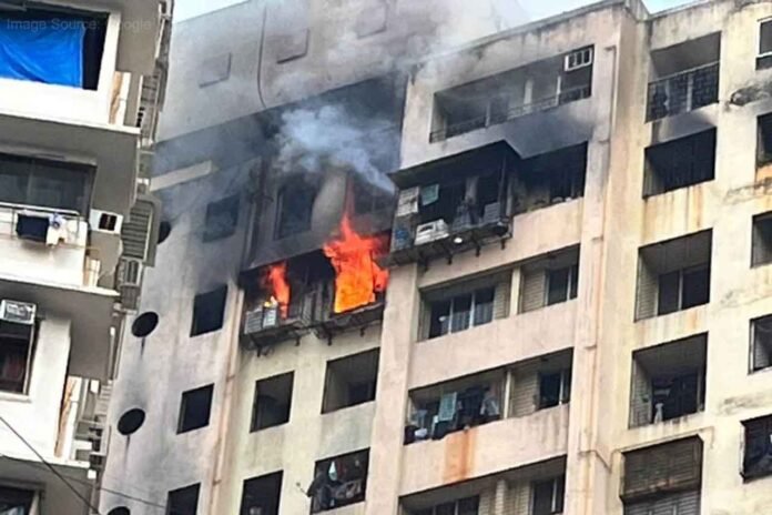 20-storey building has caught fire in Mumbai