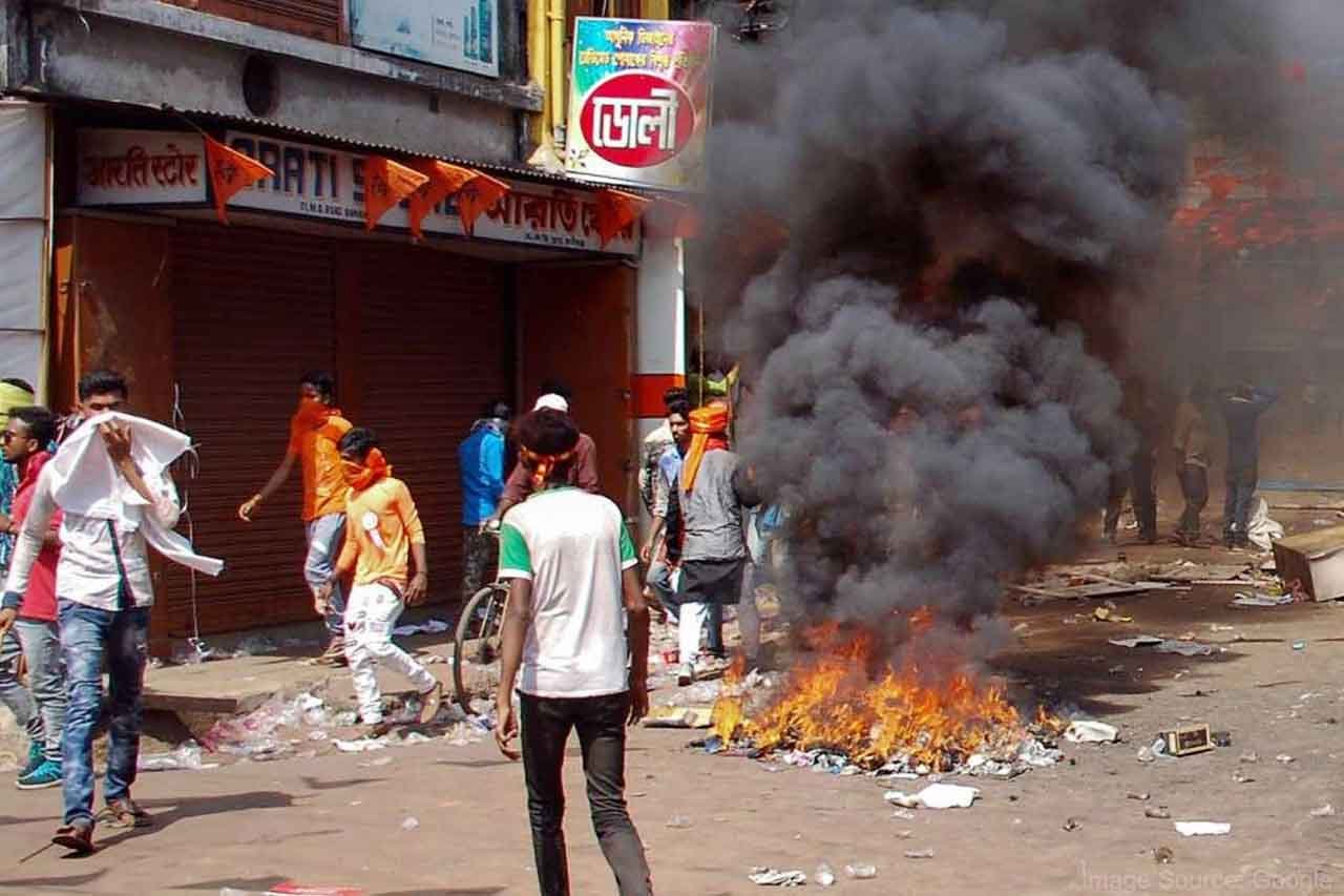 In celebration of Ram Navami, attacks on caravans, stone-pelting and arson in many places of the states