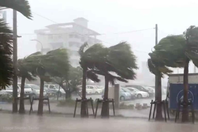 Typhoon in China due to Muifa