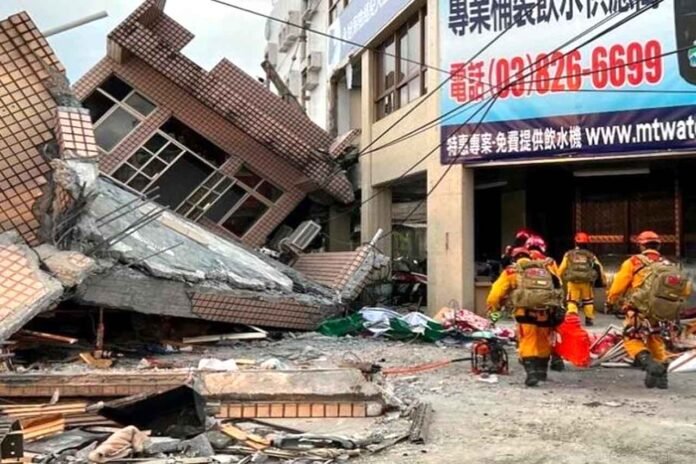 earthquake hits Taiwan Yujing city