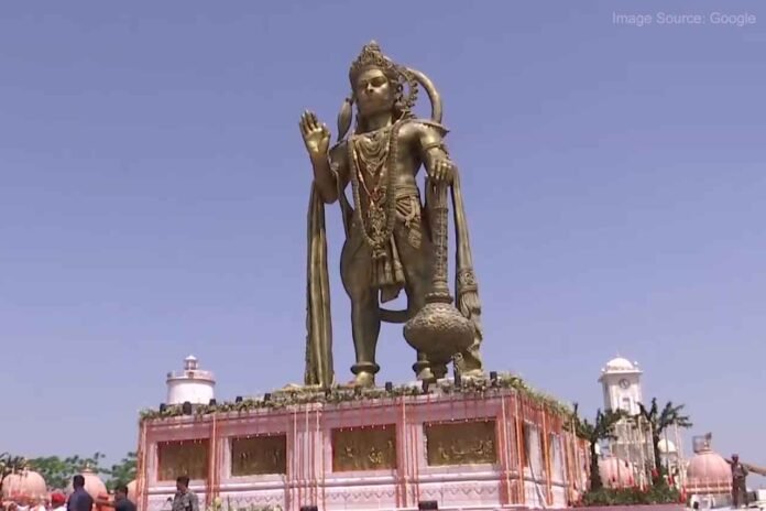 54 feet tall Hanuman statue at Sarangpur temple