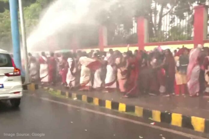 Protest by Anganwadi workers in Patna