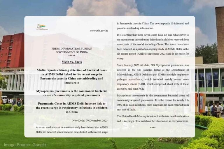 AIIMS Delhi Pneumonia Cases Media Misinformation Fuels Panic