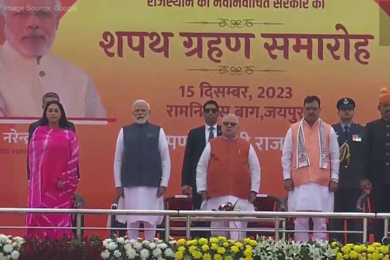 BJP leader Bhajanlal Sharma took oath as the CM of Rajasthan