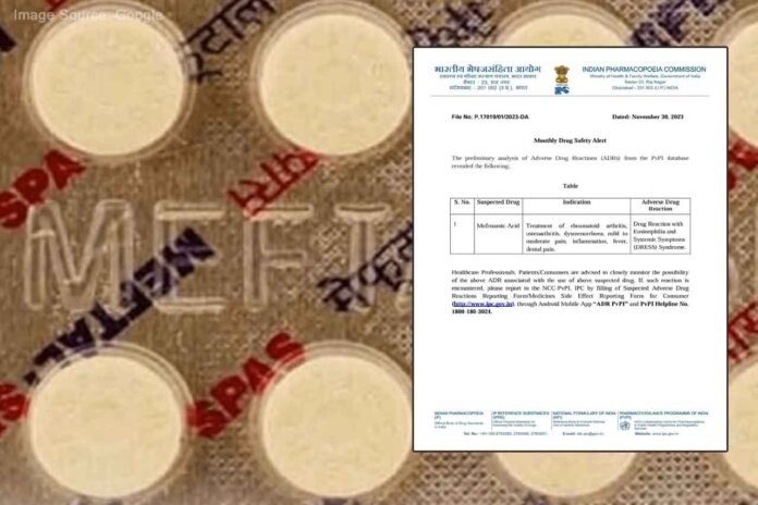 Government-issued safety alert regarding 'Meftal' painkiller