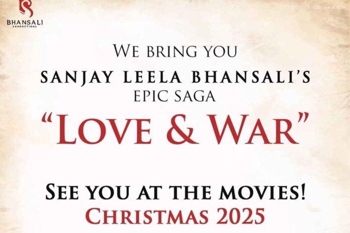 Sanjay Leela Bhansali confirms new film Love and War